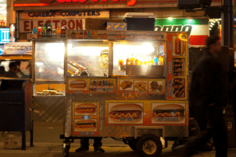 Sample a genuine New York City hotdog on your Icon Travel holiday
