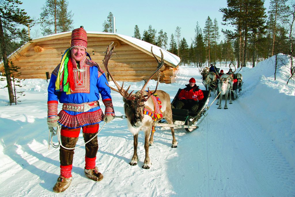 Fun in the snow in Lapland