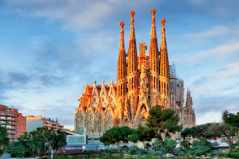 The Basílica de la Sagrada Família in Barcelona